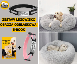 Super miękkie okrągłe legowisko dla psa i kota 60 CM + EBOOK + OBROŻA