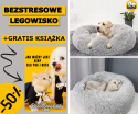 Super miękkie okrągłe legowisko dla psa i kota 60 CM + EBOOK + OBROŻA